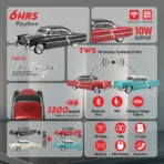 Unix Capri 52 Wireless Bluetooth Speaker Blk - Image 3