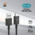 RA45i USB-TYPE C Cable | Fast Charging, High-Speed Data Cable 45W 2 Meter Long - Image 2