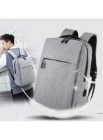 Laptop Backpack School Bag -Grey - Image 5