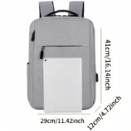 Laptop Backpack School Bag -Grey - Image 2